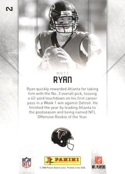 2009 Playoff Prestige - Stars of the NFL #2 Matt Ryan Back