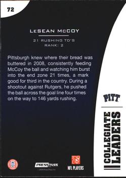 2009 Press Pass - Blue #72 LeSean McCoy Back