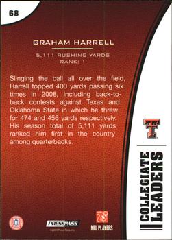 2009 Press Pass - Reflectors Solo #68 Graham Harrell Back
