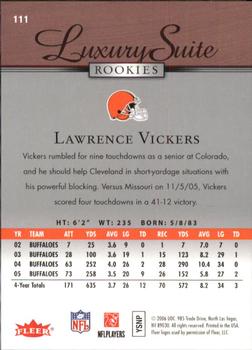 2006 Flair Showcase #111 Lawrence Vickers Back
