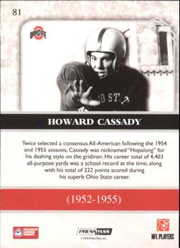 2009 Press Pass Legends - Silver Holofoil #81 Howard Cassady Back