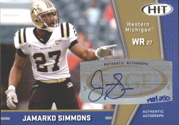 2009 SAGE HIT - Autographs Gold #A82 Jamarko Simmons Front