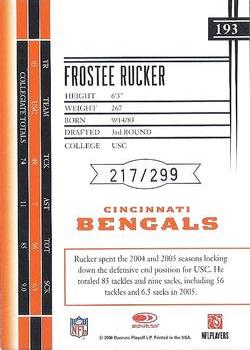 2006 Leaf Limited #193 Frostee Rucker Back