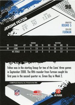 2009 Score - Glossy #96 Jerome Felton  Back