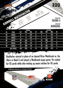 2009 Score - Glossy #220 Correll Buckhalter  Back