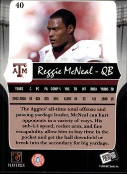 2006 Press Pass Legends #40 Reggie McNeal Back