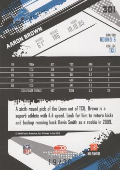 2009 Score Inscriptions - Red Zone #301 Aaron Brown Back