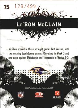 2009 Score Inscriptions - Young Stars #15 Le'Ron McClain Back