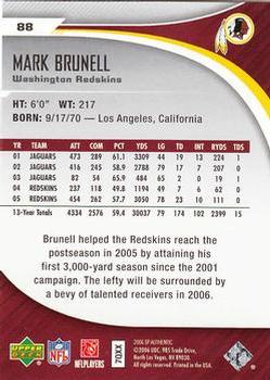 2006 SP Authentic #88 Mark Brunell Back