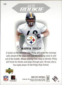 2006 SPx #144 Marvin Philip Back