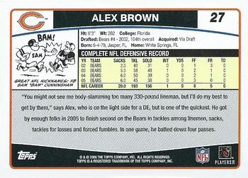 2006 Topps #27 Alex Brown Back