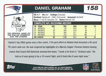 2006 Topps #158 Daniel Graham Back