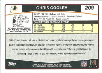 2006 Topps #209 Chris Cooley Back