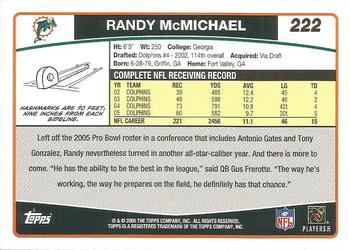 2006 Topps #222 Randy McMichael Back