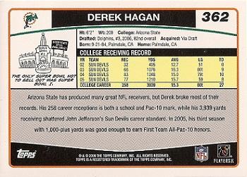 2006 Topps #362 Derek Hagan Back