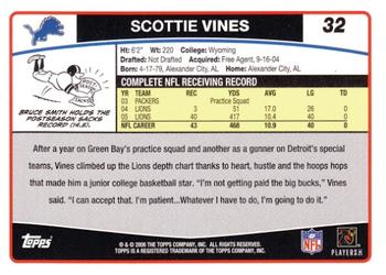 2006 Topps #32 Scottie Vines Back
