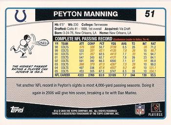 2006 Topps #51 Peyton Manning Back