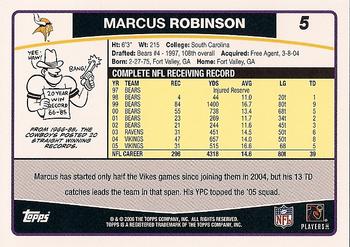 2006 Topps #5 Marcus Robinson Back