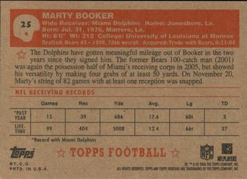 2006 Topps Heritage #25 Marty Booker Back