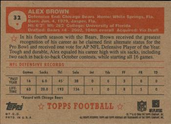 2006 Topps Heritage #32 Alex Brown Back
