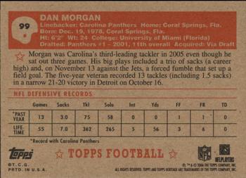 2006 Topps Heritage #99 Dan Morgan Back