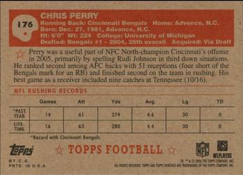 2006 Topps Heritage #176 Chris Perry Back