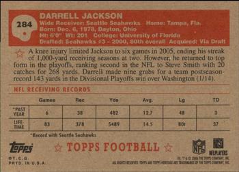 2006 Topps Heritage #284 Darrell Jackson Back
