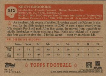 2006 Topps Heritage #352 Keith Brooking Back
