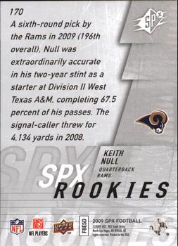 2009 SPx - SPX Rookies Silver #170 Keith Null Back