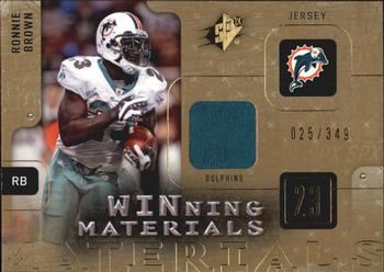 2009 SPx - Winning Materials Jersey #W-RB Ronnie Brown Front