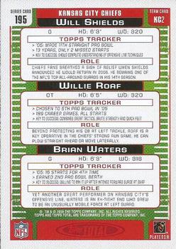 2006 Topps Total #195 Will Shields / Willie Roaf / Brian Waters Back