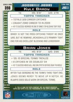 2006 Topps Total #390 Brian Jones / Kyle Brady Back