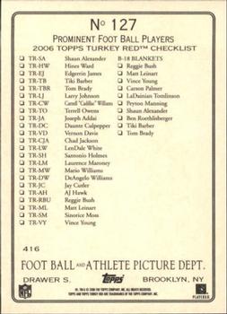2006 Topps Turkey Red #127 LaDainian Tomlinson Back
