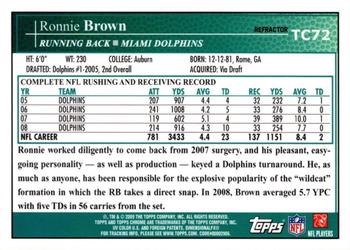 2009 Topps Chrome - Refractors #TC72 Ronnie Brown Back
