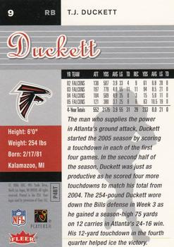 2006 Ultra #9 T.J. Duckett Back
