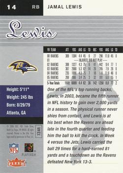 2006 Ultra #14 Jamal Lewis Back