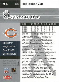 2006 Ultra #34 Rex Grossman Back
