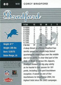2006 Ultra #80 Corey Bradford Back