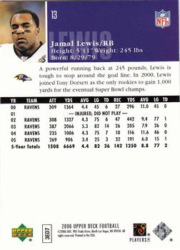 2006 Upper Deck #13 Jamal Lewis Back
