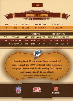 2007 Donruss Classics #54 Ronnie Brown Back
