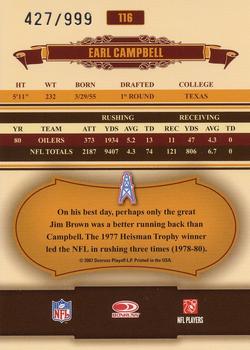 2007 Donruss Classics #116 Earl Campbell Back