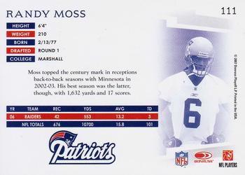 2007 Donruss Threads #111 Randy Moss Back
