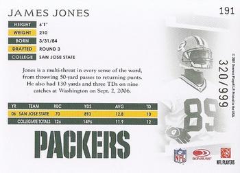 2007 Donruss Threads #191 James Jones Back
