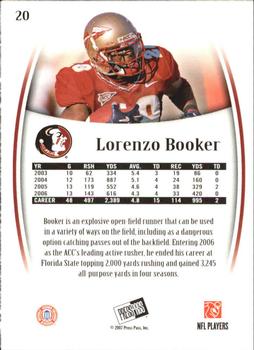 2007 Press Pass Legends #20 Lorenzo Booker Back