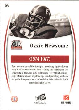 2007 Press Pass Legends #66 Ozzie Newsome Back