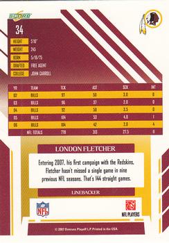 2007 Score #34 London Fletcher Back