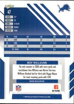 2007 Score #47 Roy Williams Back