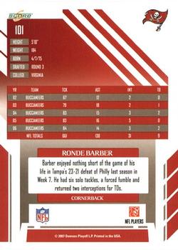 2007 Score #101 Ronde Barber Back