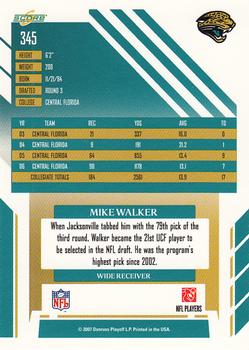 2007 Score #345 Mike Walker Back