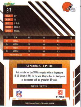 2007 Score #317 Syndric Steptoe Back